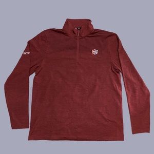 Wilson Golf Quarter Zip, Size Large, Red